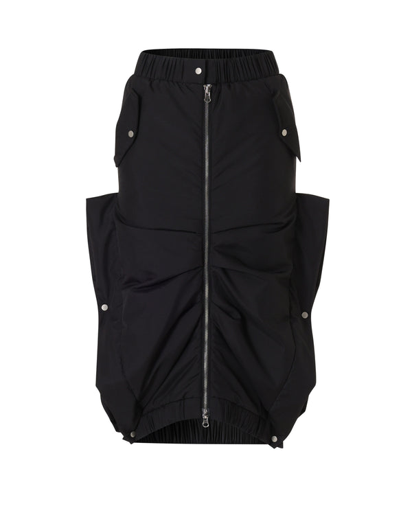 BESFXXK BLACK WAVY BOMBER SKIRTS