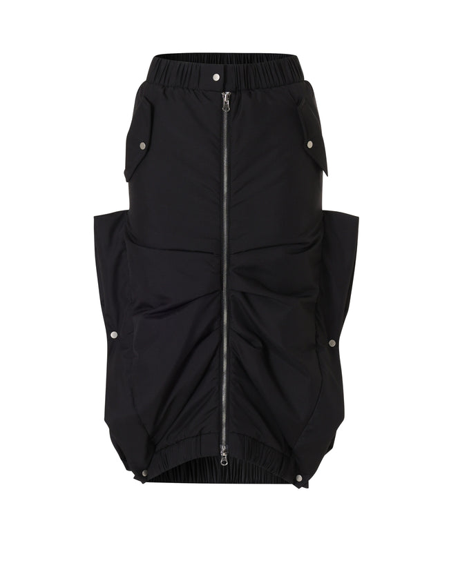 BESFXXK BLACK WAVY BOMBER SKIRTS