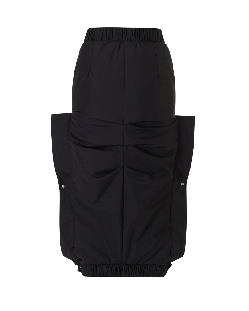 BESFXXK BLACK WAVY BOMBER SKIRTS