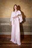 Sara Wong Pink hand-stitched dress