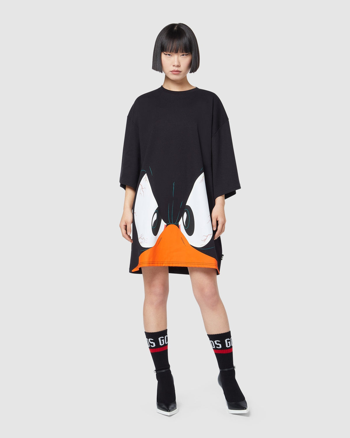GCDS LOONEY TUNES DAFFY DUCK TEE DRESS