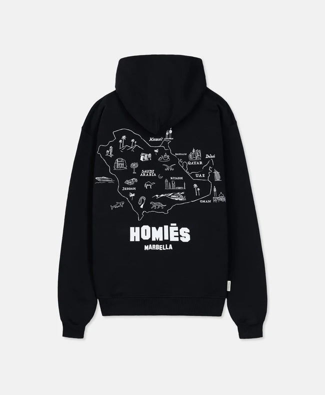 HOMIES MARBELLA MAPA HOODIE BLACK MIDDLE EAST