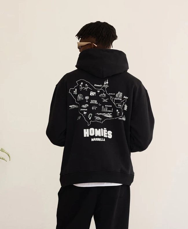 HOMIES MARBELLA MAPA HOODIE BLACK MIDDLE EAST