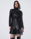 GUDO VEGAN LEATHER MINI SKIRT