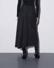 GUDO ASYMMETRIC MIDI SKIRT