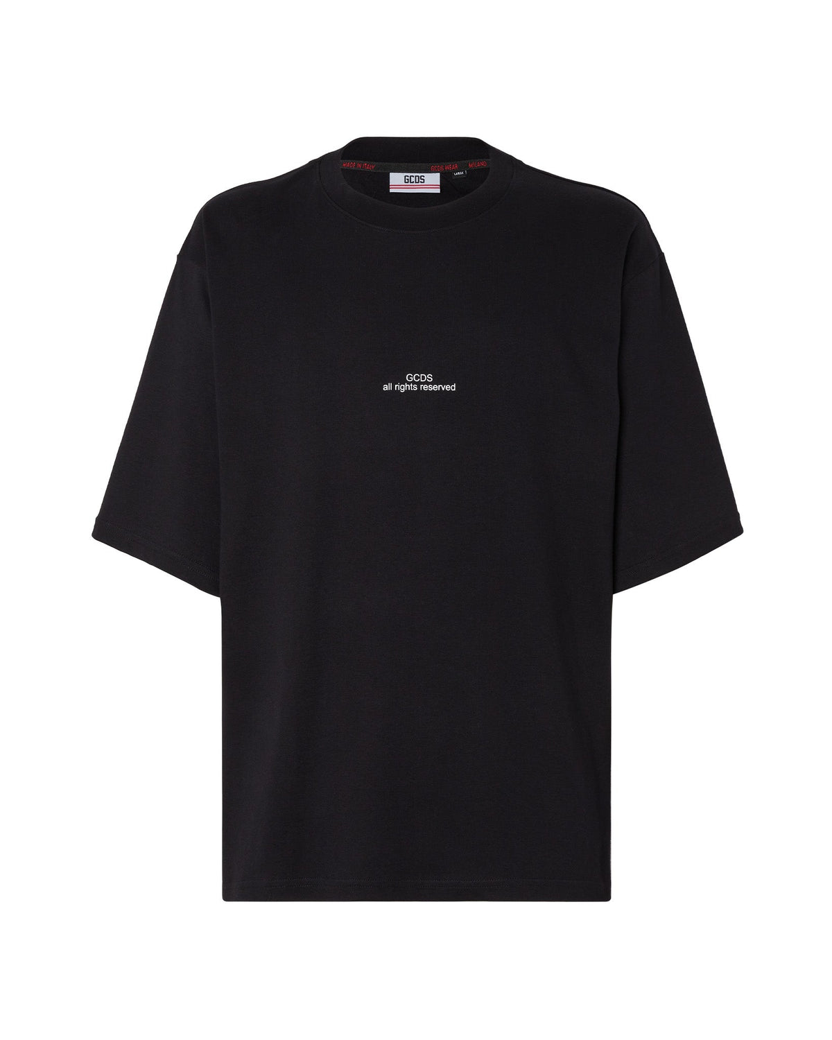 GCDS COLLEGE EMBROIDERED OVERSIZED T-SHIRT