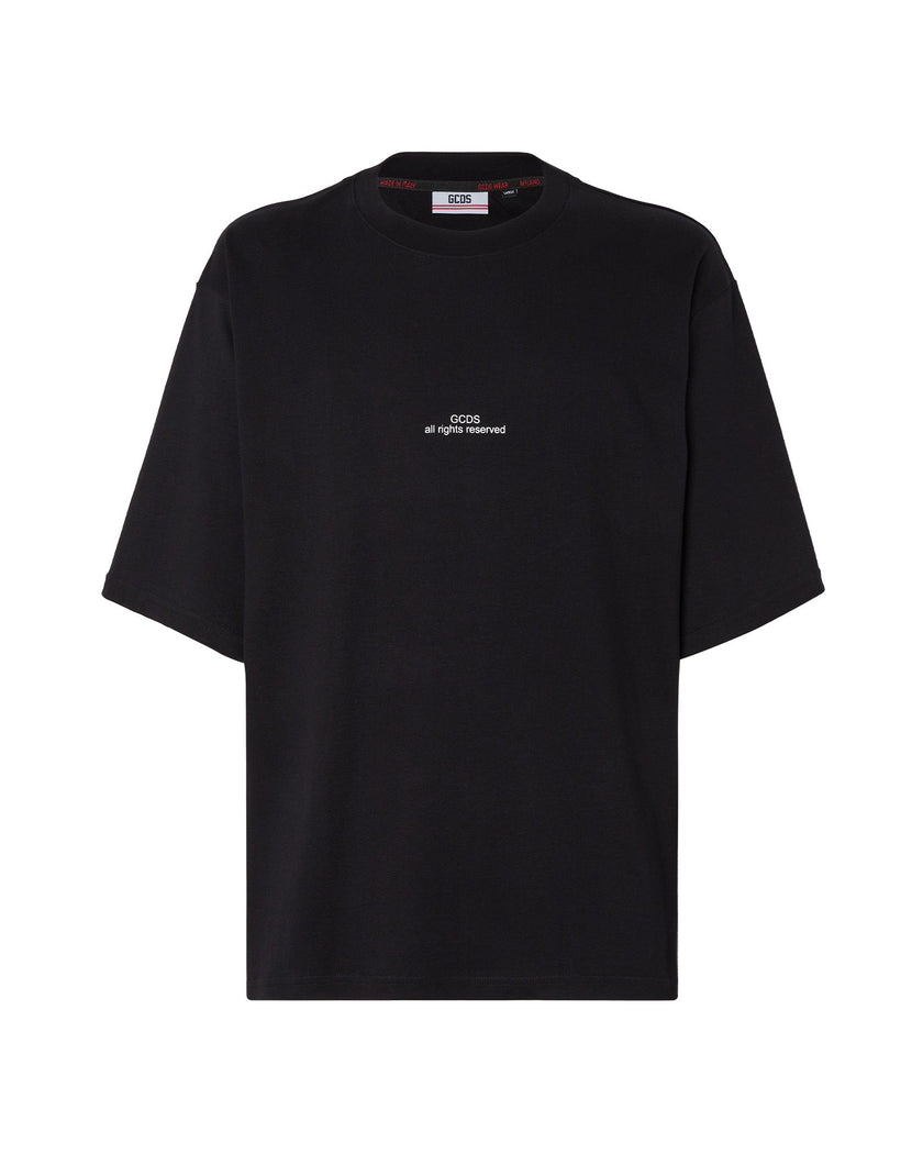 GCDS COLLEGE EMBROIDERED OVERSIZED T-SHIRT