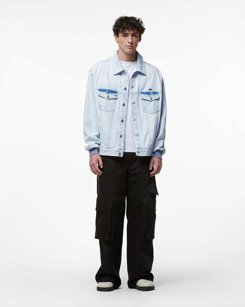 GCDS BLEACHED DENIM JACKET