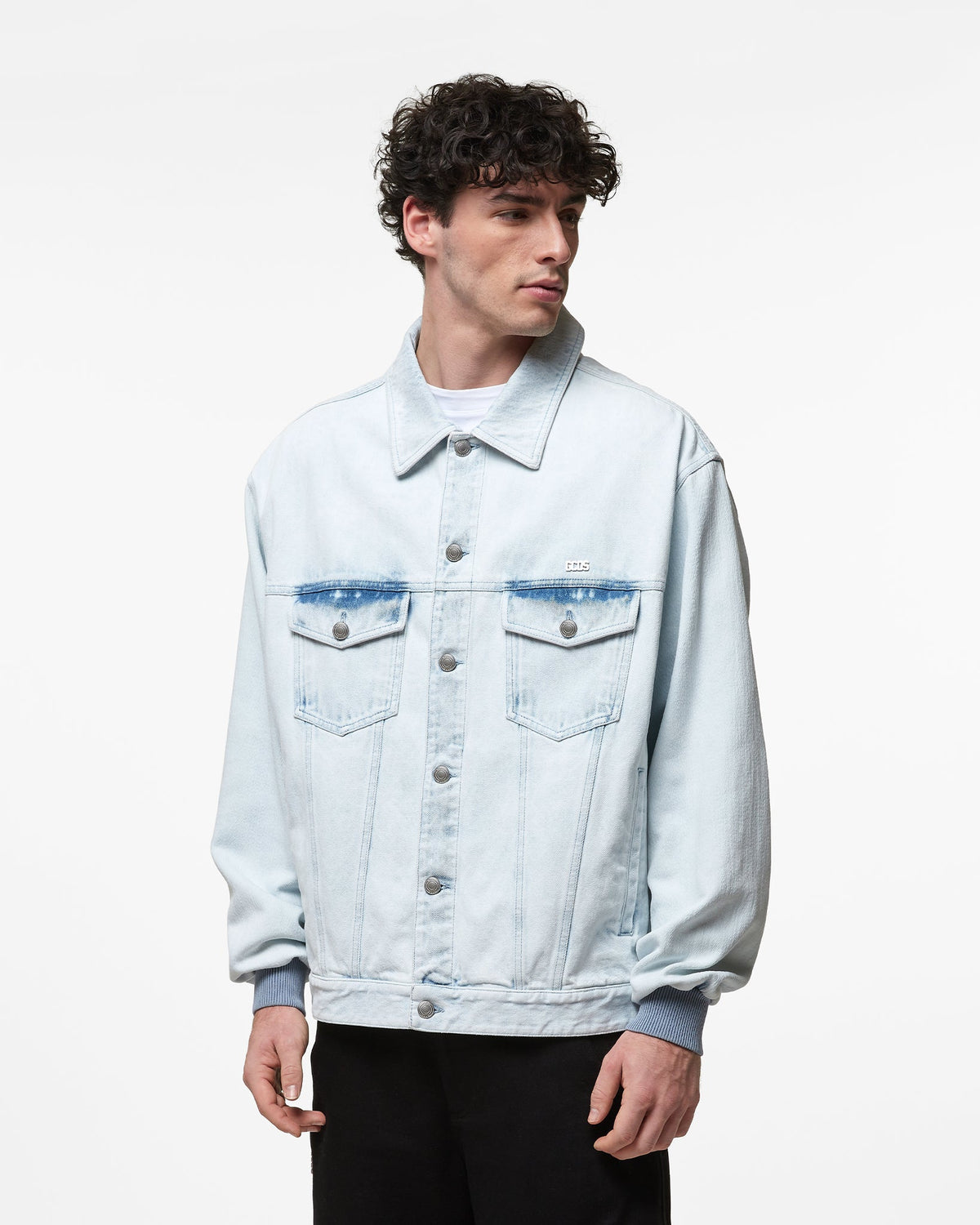 GCDS BLEACHED DENIM JACKET