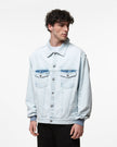 GCDS BLEACHED DENIM JACKET