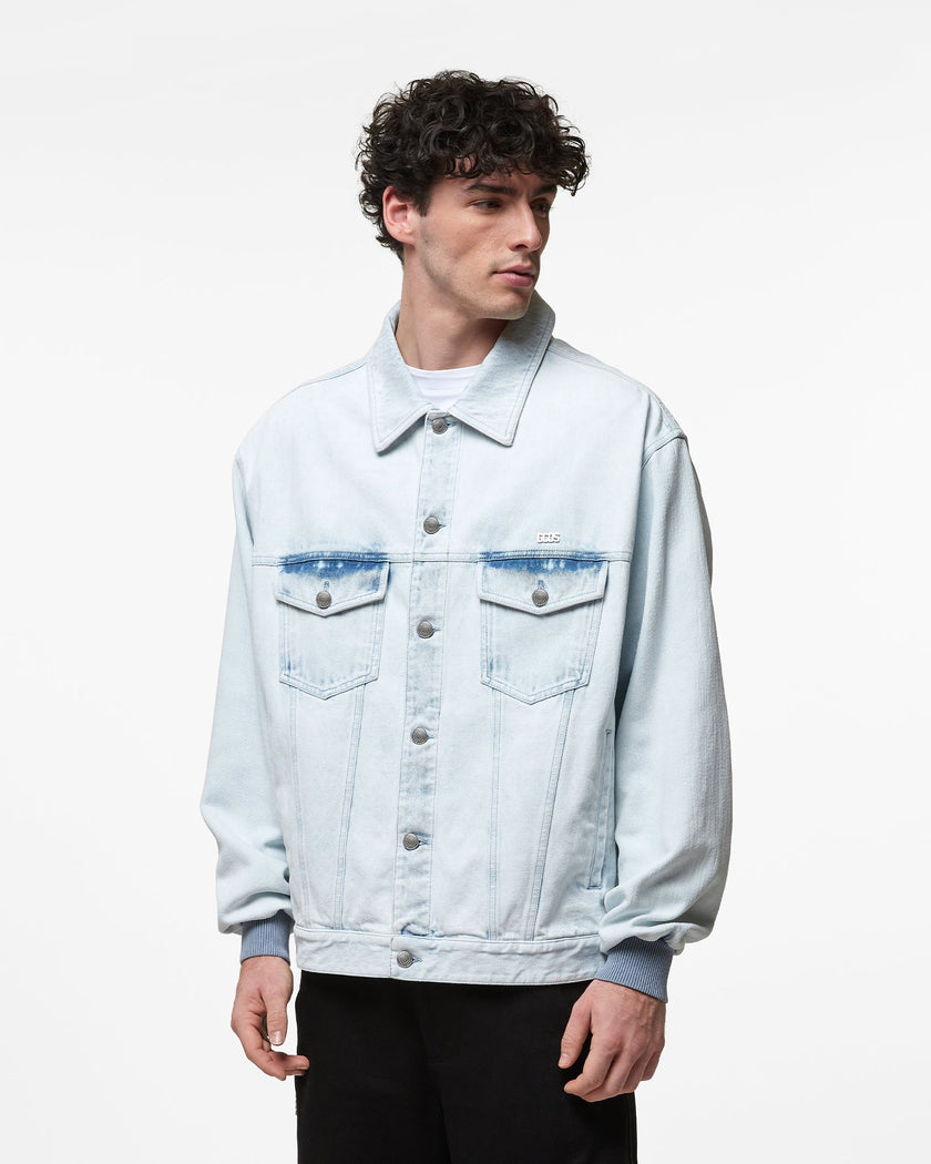 GCDS BLEACHED DENIM JACKET