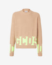 GCDS LIGHT BROWN LOW BAND SWEATER