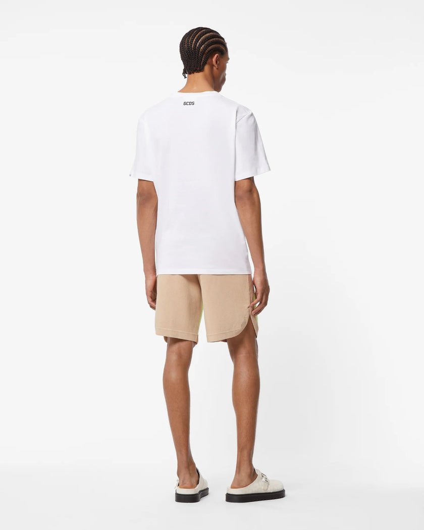 GCDS LIGHT BROWN LOW BAND BERMUDA