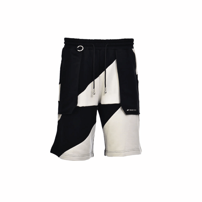 PRIVATE POLICY BLACK AND WHITE SHORTS