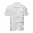 PRIVATE POLICY MESH POCKETS WHITE HARNESS T-SHIRT
