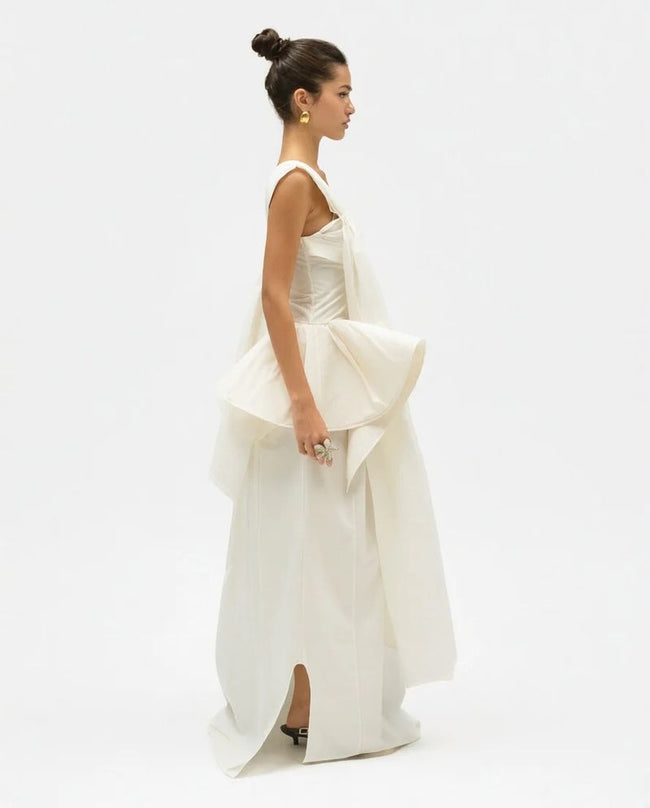 Off White Blanket Flower Dress