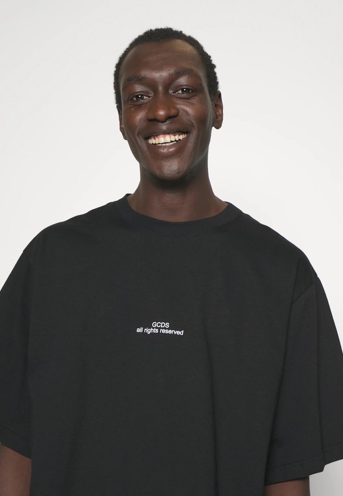 GCDS COLLEGE EMBROIDERED OVERSIZED T-SHIRT