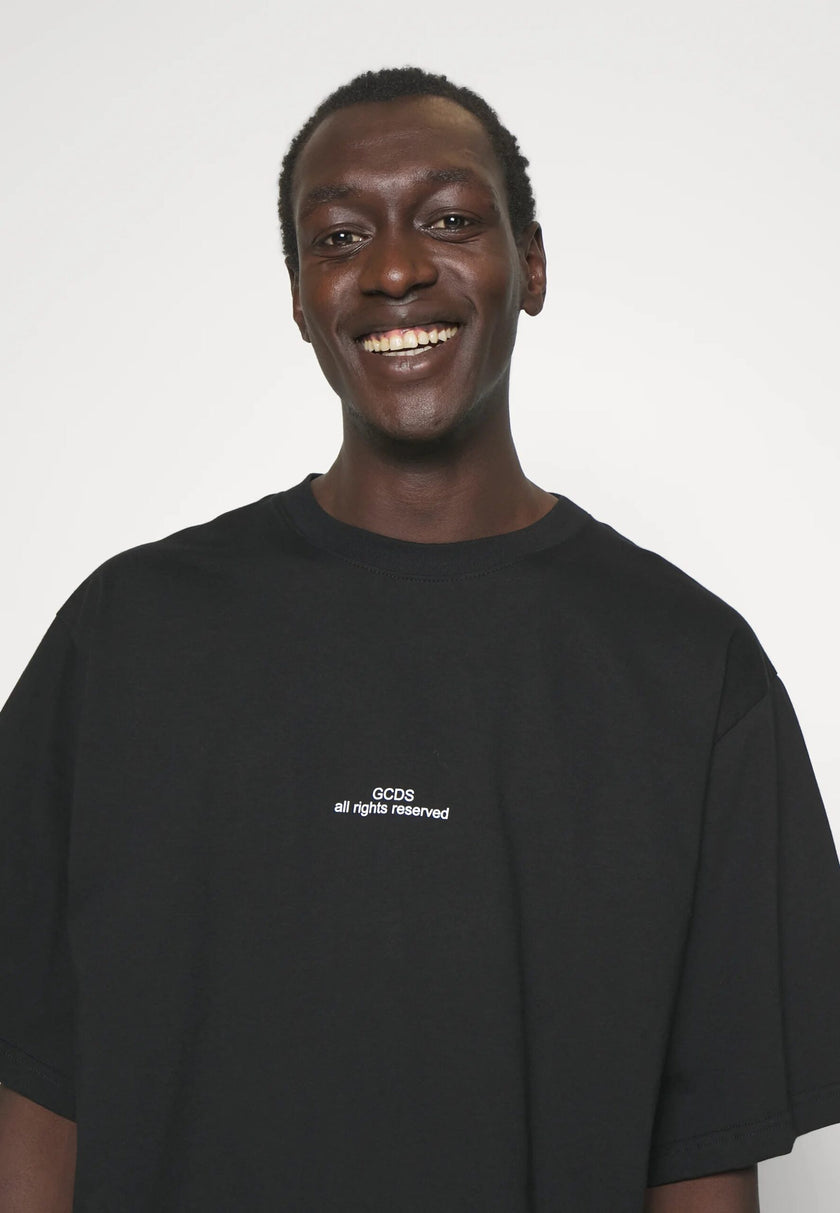 GCDS COLLEGE EMBROIDERED OVERSIZED T-SHIRT