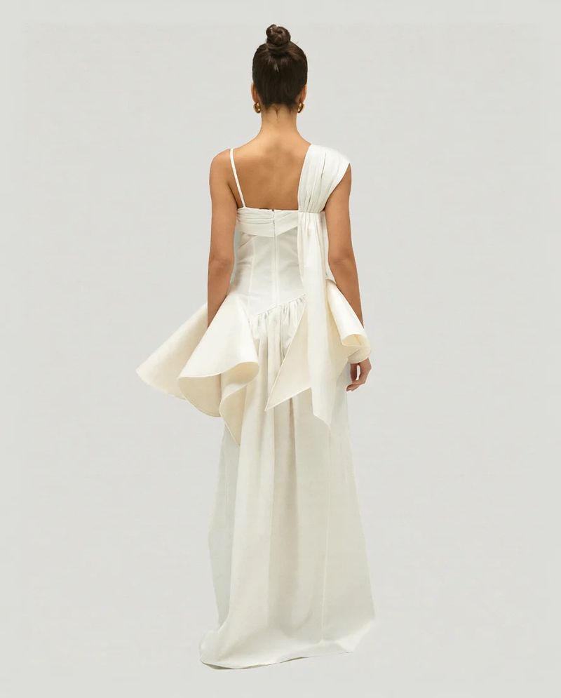Off White Blanket Flower Dress