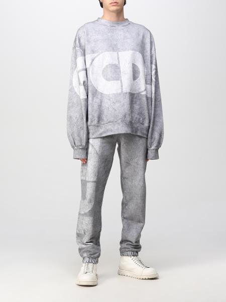 GCDS OVERDYED ROUND LOGO OVERSIZED SWEATSHIRT