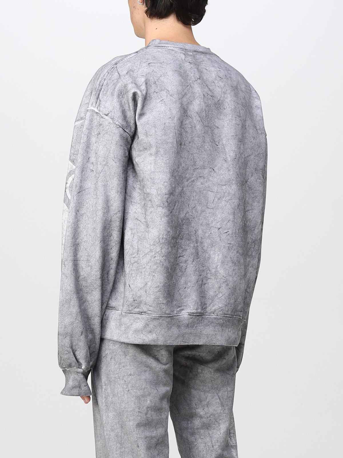 GCDS OVERDYED ROUND LOGO OVERSIZED SWEATSHIRT