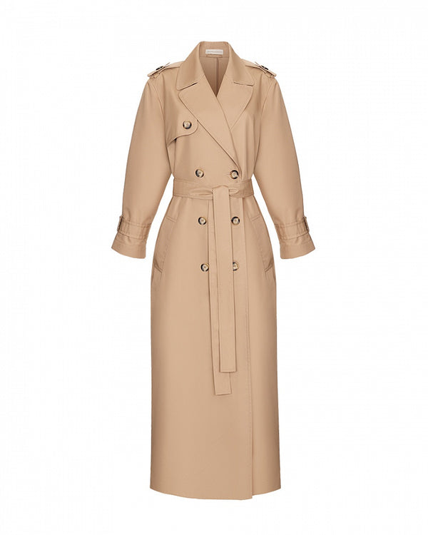 Arapkhanovi Logomania trench coat beige