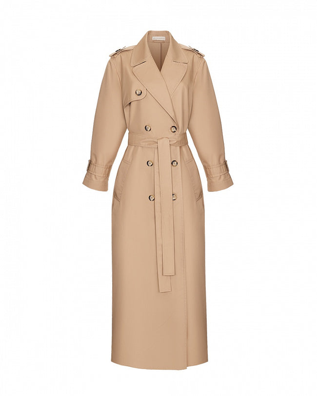 Arapkhanovi Logomania trench coat beige