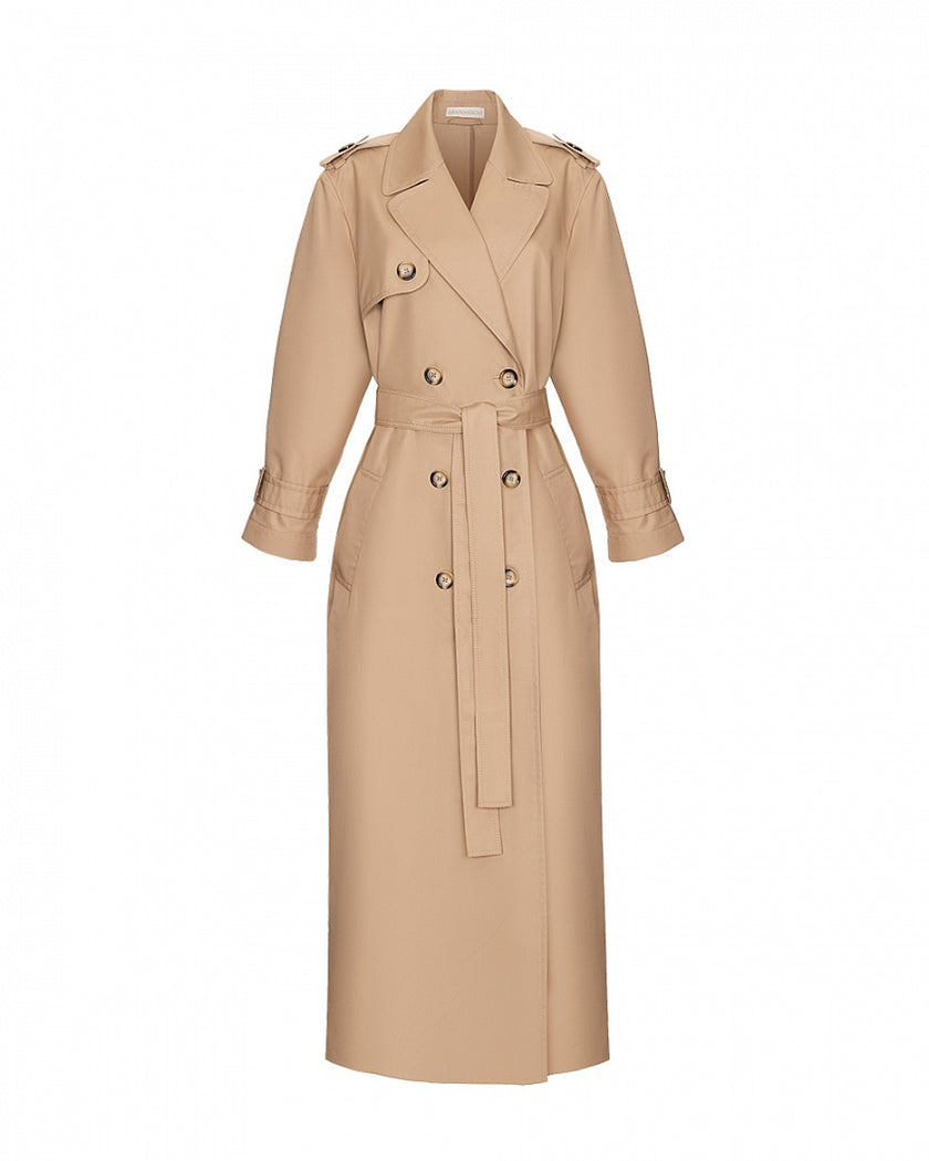 Arapkhanovi Logomania trench coat beige