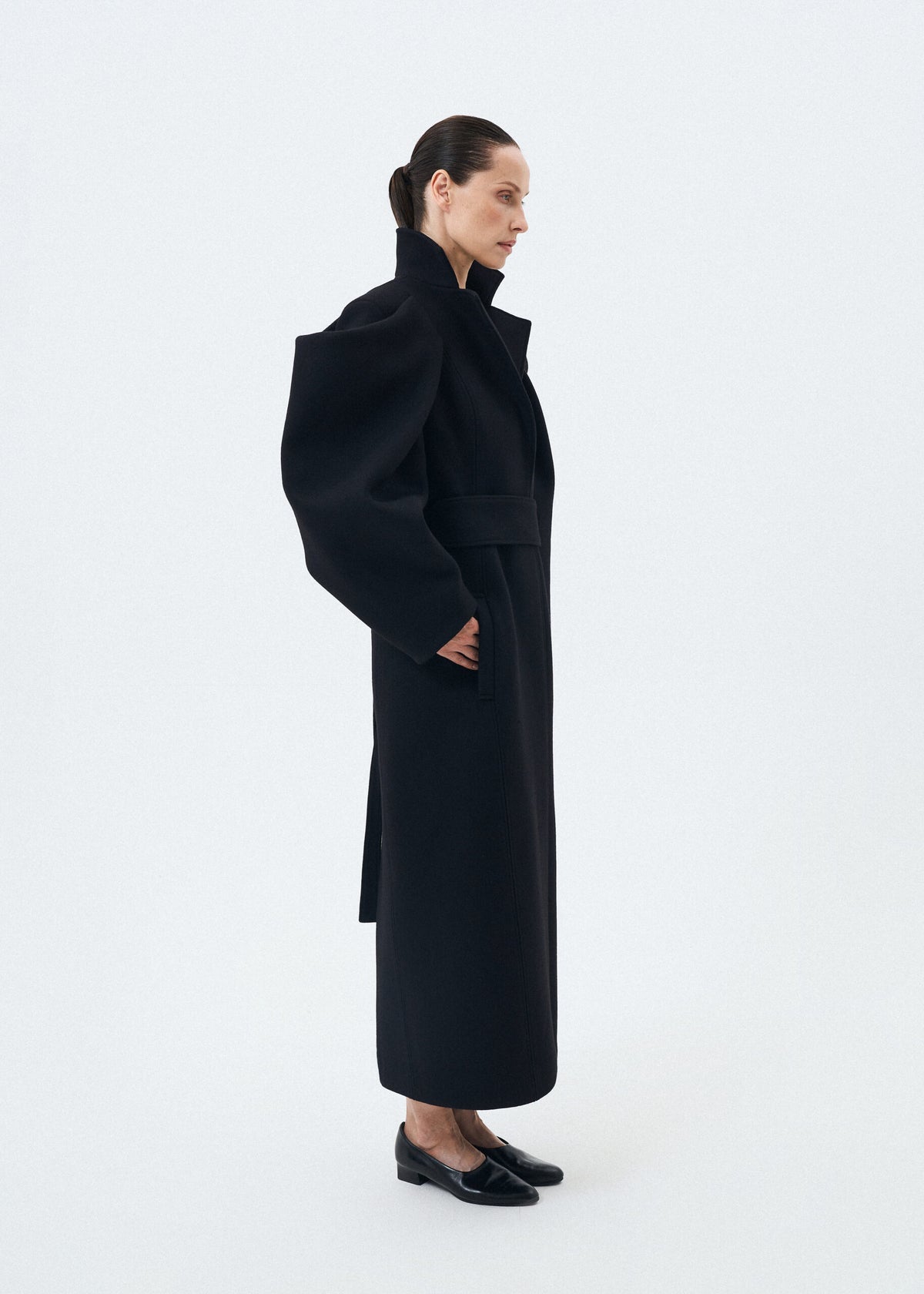 Eternal Coat with an architectural silhouette