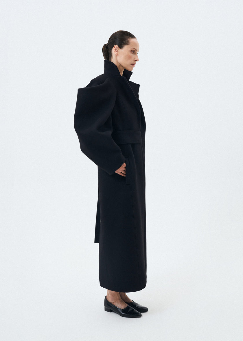 Eternal Coat with an architectural silhouette