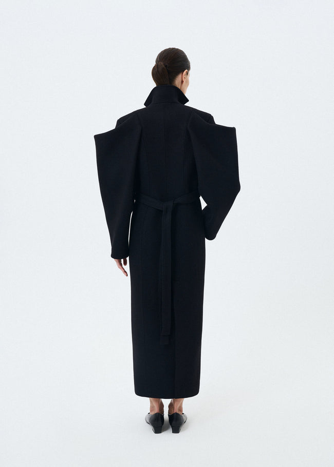 Eternal Coat with an architectural silhouette