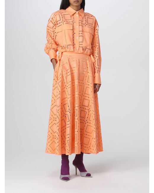 MSGM High-waisted midi skirt