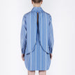 Back Open Stripe Shirts Dress