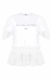 MSGM WOMAN'S OPTICAL WHITE T-SHIRT