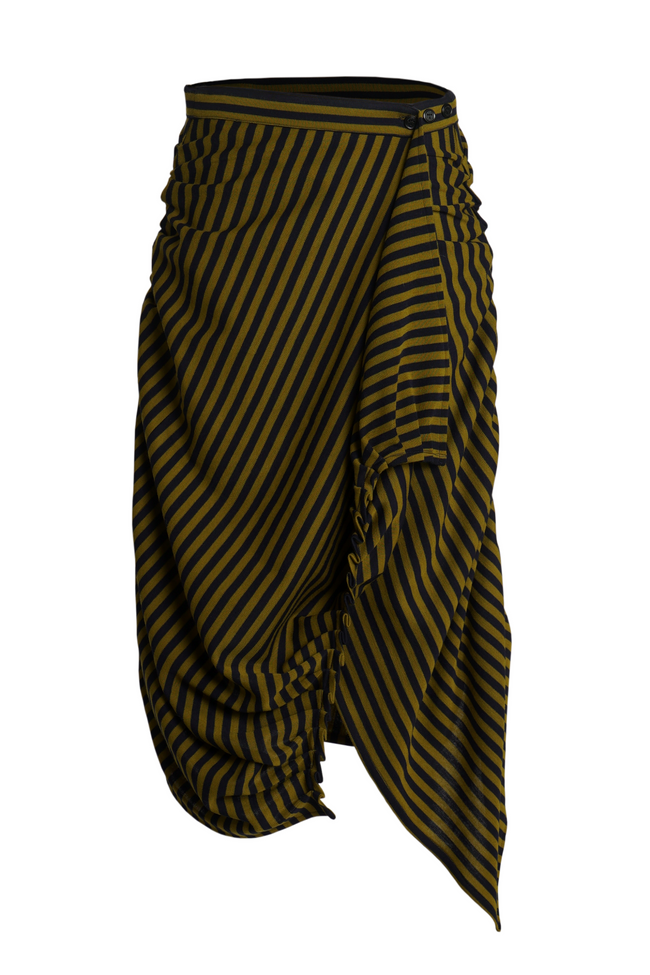 Torba Wrap striped skirt