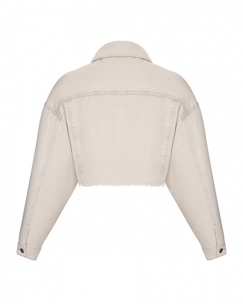 Arapkhanovi Cropped denim overshirt