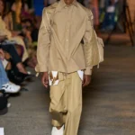 PRIVATE POLICY DOVE EMBROIDERY KHAKI PANTS