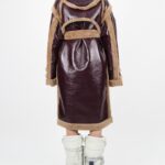 FAUX SHEARLING WRAP VEST DUFFLE COAT