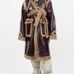 FAUX SHEARLING WRAP VEST DUFFLE COAT
