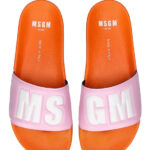 WOMAN’S ORANGE AND PINK SLIDE