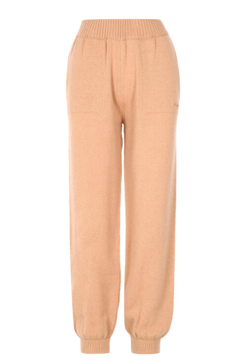 MSGM KNITWEAR BEIGE PANT