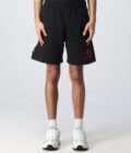 MSGM MAN'S COTTON BLACK SHORTS