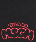 MSGM MAN'S COTTON BLACK SHORTS