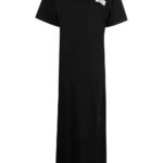 MSGM logo-print T-shirt maxi dress