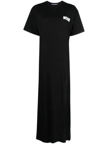 MSGM logo-print T-shirt maxi dress
