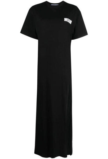 MSGM logo-print T-shirt maxi dress