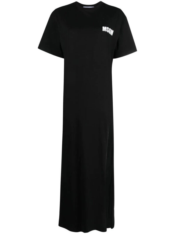 MSGM logo-print T-shirt maxi dress