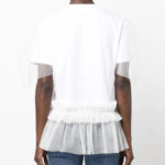 MSGM WOMAN’S OPTICAL WHITE T-SHIRT