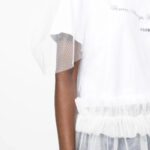 MSGM WOMAN’S OPTICAL WHITE T-SHIRT