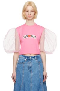 MSGM WOMAN'S PINK T-SHIRT